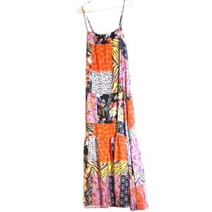 NWOT-SHEIN Multicolor Patchwork Maxi Dress